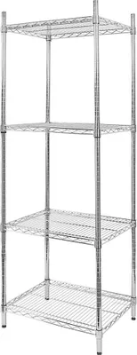 Zdjęcie produktu dla Regał metalowy 4-półkowy gastronomiczny chromowany Mega-M 60x60x180cm do 250kg na półkę