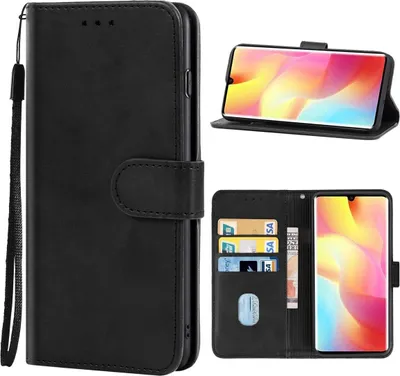 Produktbild von König Design Hülle kompatibel mit Xiaomi Mi Note 10 Lite Kunstleder Handyhülle - Handy Case Schwarz