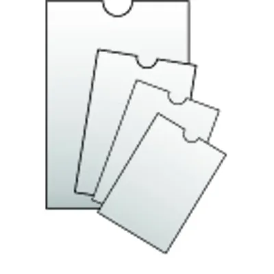 Produktbild von Transparente Dokumentenhülle aus PVC, 115x159 mm, mit Daumenausschnitt, oben offen