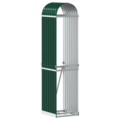 Obrázek produktu pro vidaXL Přístřešek na palivové dřevo Zelený 40x45x170 cm Pozinkovaná ocel