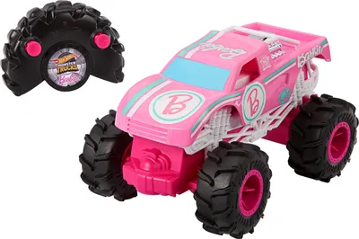 Produktbild von Hot Wheels Rennfahrzeuge, ferngesteuerter Barbie Monster Truck im Maßstab 1:24