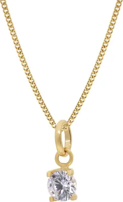 Produktbild von trendor 68516 Gold-Anhänger mit Zirkonia Gold 333 an vergoldeter Silberkette, 40 cm