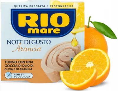 Image de Thon à l'huile d'olive, saveur orange, 120 g - Rio Mare