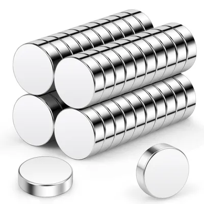 Produktbild von Neodym-Magnete 10 x 3 mm | 40 Stück, extra starke Mini-Magnete, kleine runde Magnete für Magnettafeln, Pinnwände, Kühlschränke, Bastelarbeiten, Büro und Küche