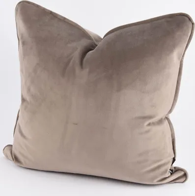 Produktbild von SCHÖNER LEBEN. Samtkissen mit Keder taupe 70x70cm