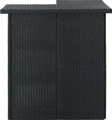 Immagine prodotto di Tavolo da Bar ad Angolo Nero 100x50x105 cm in Polyrattan