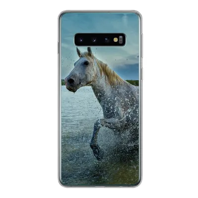 Produktbild von MuchoWow® Handyhülle Schutzhülle Hülle für Samsung Galaxy S10 Pferd - Wasser - Tropfen Silikon Softcase Handy Hülle - Handytasche