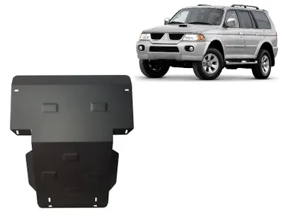 Immagine prodotto di Protezione sottoscocca in acciaio per motore e radiatore, compatibile con Mitsubishi Pajero Sport, modelli dal 1998 al 2007