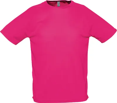 Produktbild von SOLS Herren Sporty Performance T-Shirt, Kurzarm, Rundhals PC303 (XL) (Neonpink)