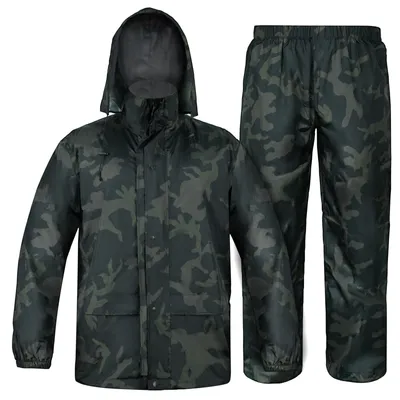 Productafbeelding van Omgoods - Waterdichte Camouflage Regenponcho voor Buiten