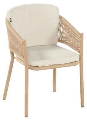 Produktbild von Dining Gartenstuhl Altea | Cappuccino | Aluminium und Rope | Hartman | 2er Set