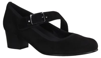 Produktbild von Gabor 3013.01.00 Spangenpumps, Damen, Leder, Schwarz Wechselfußbett - Damenschuhe Modische Pumps / Ballerina, Schwarz, leder (samtchevreau), absatzhohe: 45 mm