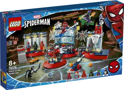 Zdjęcie produktu dla LEGO Marvel Avengers Atak na kryjówkę Spider-Mana, Zestaw do budowania, 8 lat(a), Plastik, 466 szt., 981 g