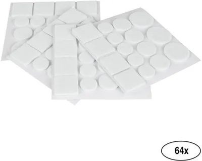 Immagine prodotto di Set di feltrini, bianco, 64 pezzi