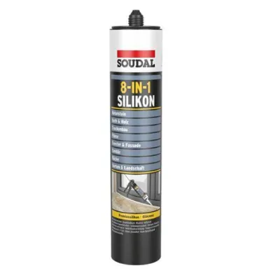 Produktbild von Soudal Silikon 8-IN-1 Silikon Transparentgrau (300ml)