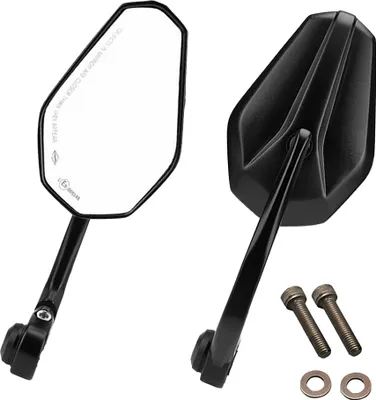 Image de Rétroviseur d'extrémité de guidon "SOLID 1" M8 compatible avec Kawasaki noir