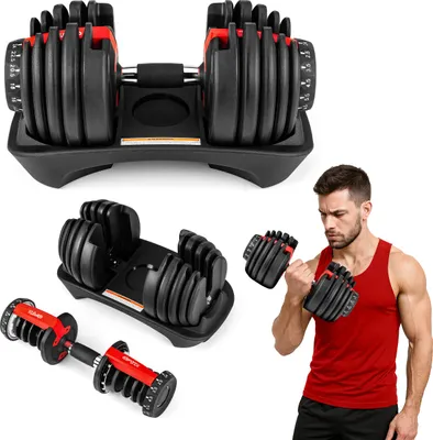 Produktbild von Gymtek® Verstellbare Hantel, Kurzhantel - von 2.5 bis 24 kg - Hanteln, Kurzhanteln für Home Gym, Krafttraining, Fitnessstudio, Workout