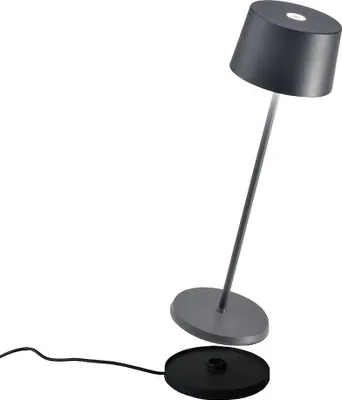 Immagine prodotto di Lampada a led da tavolo Olivia Pro Grigio Scuro ricaricabile e dimmerabile