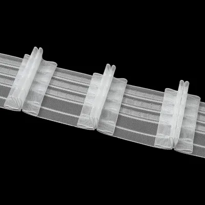 Produktbild von Gardinenband 50m Stehfalte Transparent-65mm 1:3.0 Kräuselband Faltenband
