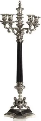 Produktbild von Massiver Luxus Kerzenständer Antikstil Silber 72 x 25 cm - Kerzenhalter