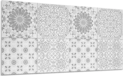 Produktbild von Geometrische Und Florale Muster – Selbstklebende Fliesen – Wandverkleidung – Wandpaneel – PVC Fliesen – Vinylflisen – PCV Flisen – Selbstklebend – Wanddeko –100 x 50 cm