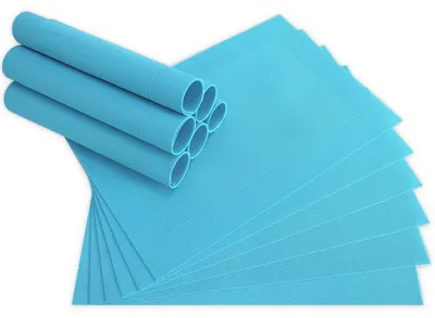 Immagine prodotto di Set di 12 tovagliette BORDA blu turchese come tovagliette da tavola