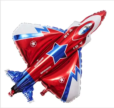 Image de Ballon en plastique motif véhicule, jet, env. 89*95 cm