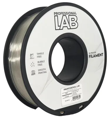 Obrázek produktu pro Filament PLA+ Transparent Průhledný Prof. Lab. 1,75 mm 1000 g 3D tiskárna