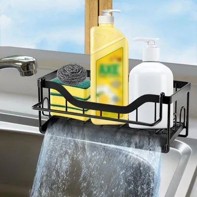 Image de Rangement de cuisine pour produit vaisselle, égouttoir, porte-éponge, pratique