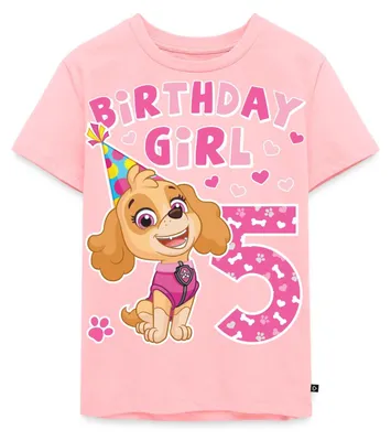 Produktbild von Spreadshirt Paw Patrol Skye 5. Geburtstag Kinder Premium T-Shirt, 134/140 (8 Jahre), Rosa