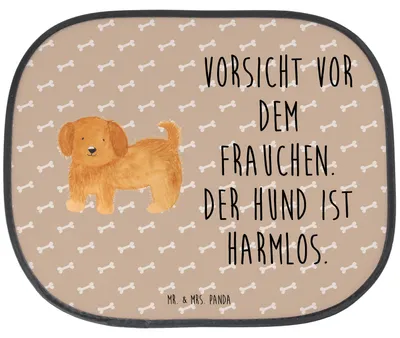 Produktbild von Mr. & Mrs. Panda Auto Sonnenblende Hund Flauschig - Hundeglück - Geschenk, Sprüche, sonnenschutz saugnapf, Hundeliebe, Witzig, Autoscheiben, Scheibenschutz, Niedlich