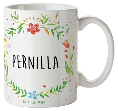 Produktbild von Mr. & Mrs. Panda Keramiktasse Pernilla - Geschenk, Teepott, Tasse, Trinkbecher, Kaffeetasse, Becher, cappuccinotasse