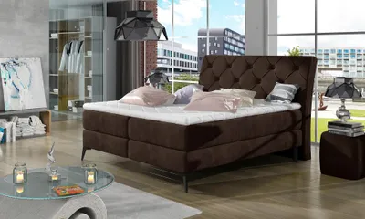 Obrázek produktu pro Manželská postel 180x200 TORVIRO - hnědá