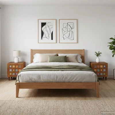 Obrázok produktu pre vidaXL Nočný stolík 2 ks hnedý 40 x 33 x 46 cm z masívneho mangového dreva
