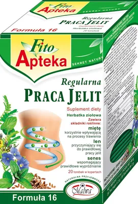 Produktbild von Herbata ziołowa Mieszanka na pracę jelit Malwa 20 saszetek