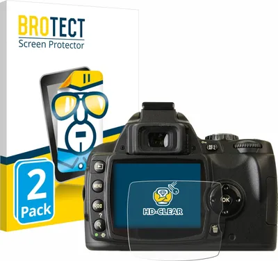Produktbild von 2x Für Nikon D40x Schutzfolie BROTECT Displayschutz Display Schutz Folie Klar Transparent