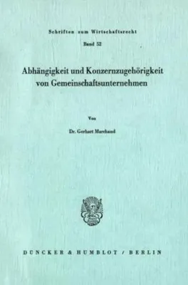 Immagine prodotto di Abhängigkeit und Konzernzugehörigkeit von Gemeinschaftsunternehmen.