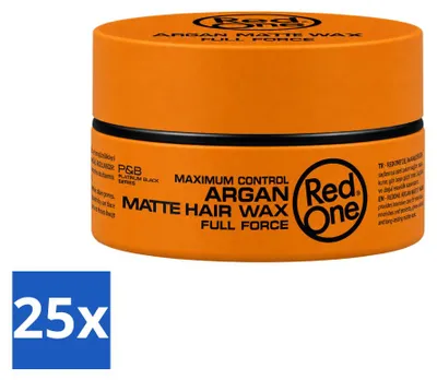 Productafbeelding van 25 x Red One Argan Matte Haarcrème - Mat effect - 150 ml - Voordeelverpakking - 25 stuks