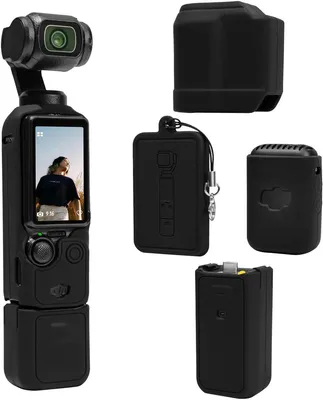 Image de Étui de protection en silicone pour DJI Osmo Pocket 3 – Résistant aux chocs et aux rayures, noir