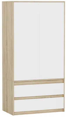 Obrázek produktu pro Skříň šatna 90 cm 2 dveře 2 zásuvky FRAMIRE B-9TIP sonoma mix