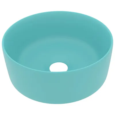 Immagine prodotto di vidaXL Lussuoso lavabo rotondo verde chiaro opaco 40x15 cm in Vetroceramica