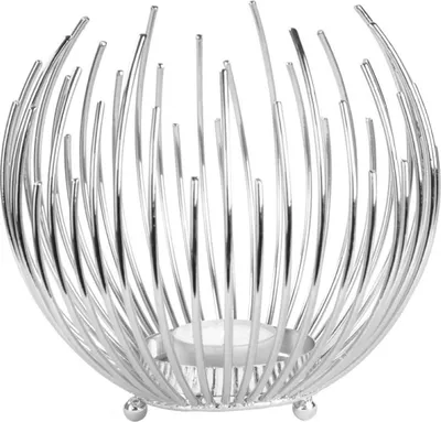 Produktbild von Teelichthalter Strahlenkugel 15 cm | Silber