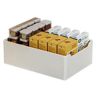 Produktbild von Ausziehbarer Schrank-Organizer aus Kohlenstoffstahl, 25 cm Breite – für Ordnung in Küche & Bad (1pcs)