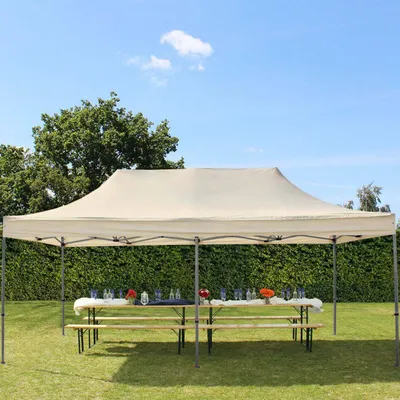 Zdjęcie produktu dla 3x6 m Namiot Ekspresowy, PREMIUM Stal 40mm, kremowy