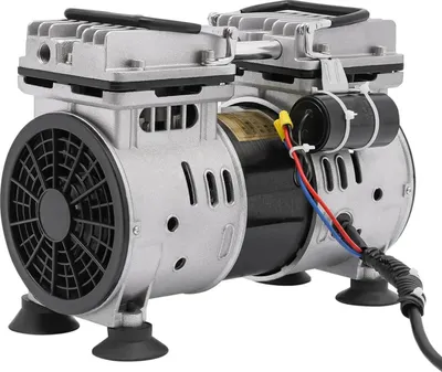 Produktbild von Vakuumpumpe - Ölfreie Labor- & Industriepumpe - 550 W - 220 V EU‑Stecker - Für Dichtheitsprüfung & Lebensmittelverarbeitung - Silber