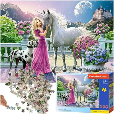 Zdjęcie produktu dla Puzzle 300 elementów. Mój przyjaciel jednorożec