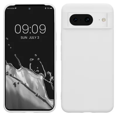 Produktbild von kwmobile Handyhülle für Google Pixel 8 Hülle - TPU Case - Kabelloses Laden - Schutzhülle Cover in Weiß matt