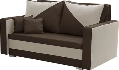 Produktbild von 2-Sitzer-Sofa mit Schlaffunktion ASTO1 - Dunkelbraun/Beige
