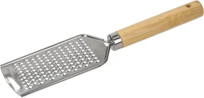 Produktbild von Hochwertige Käsereibe "Yanoda" mit festem Bambusgriff – Perfekt für Käseliebhaber! silber/natur
