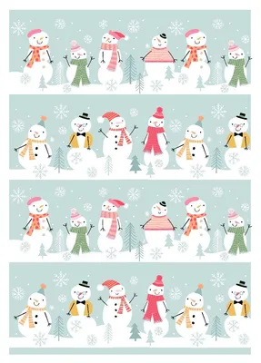 Produktbild von Geschirrtuch Weihnachten, Schneemänner, Geschirrtücher Mitbringsel Geschenkidee Tuch, Schneemann